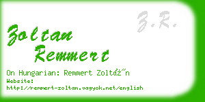 zoltan remmert business card